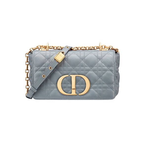 Túi Xách Dior Caro Medium Calfskin Blue