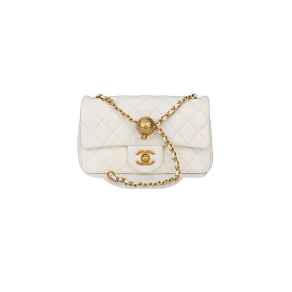 Túi Xách Chanel Flap Bag Mini Lambskin White