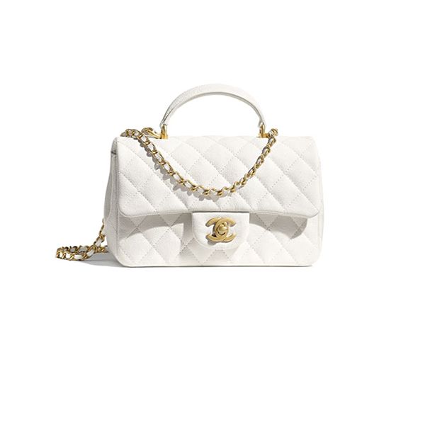 Túi Xách Chanel Flap Bag Mini Lambskin White