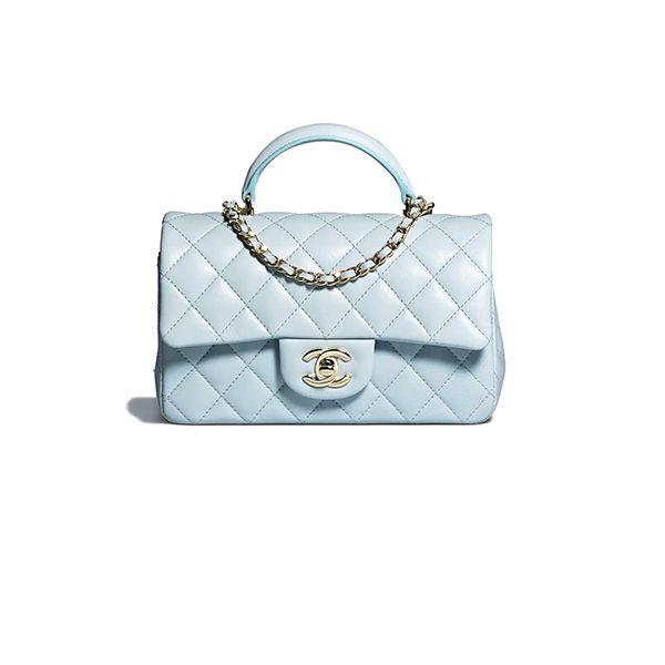 Túi Xách Chanel Flap Bag Mini Lambskin Blue