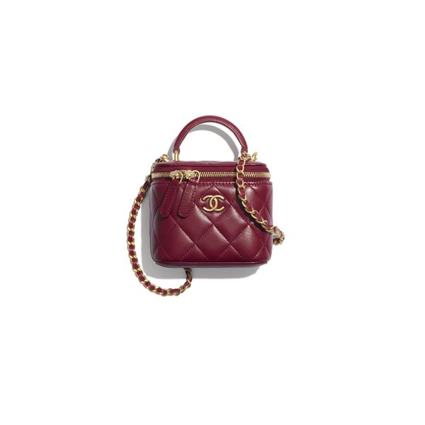 Chanel Vanity With Chain 2021 Mini Red