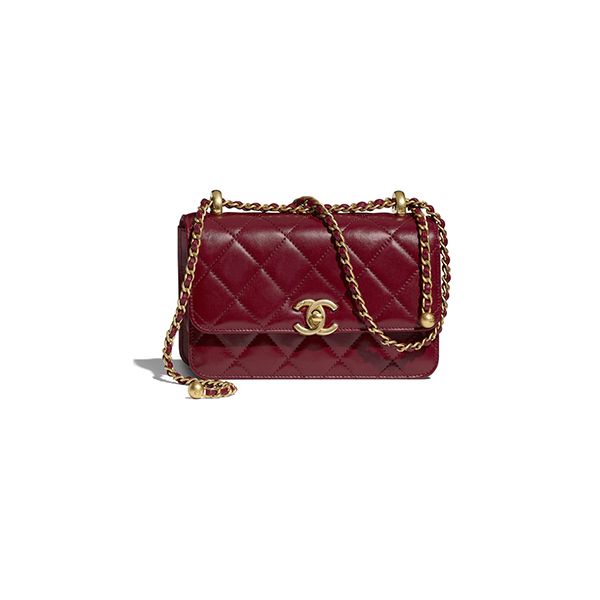 Túi Xách Chanel Flap Bag Mini Calfskin Burgundy