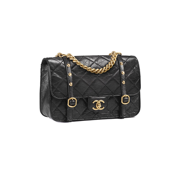 Túi Xách Chanel Flap Bag Calfskin Black