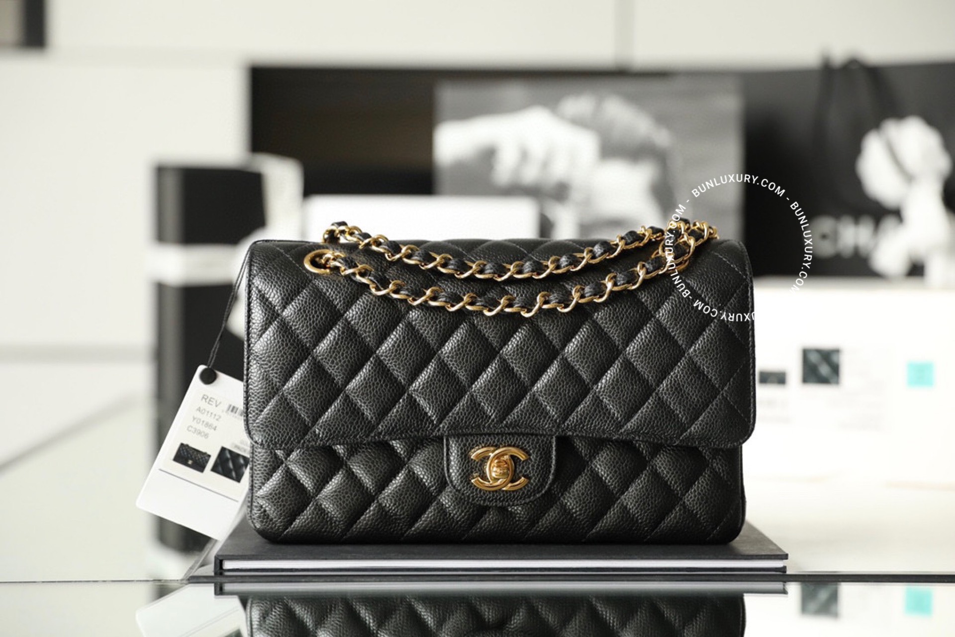 Túi Xách Chanel Classic Flap Medium Caviar Black 1112